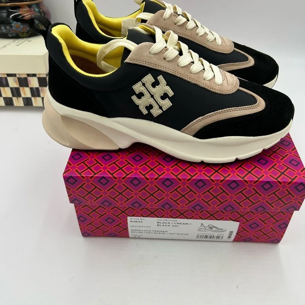 Women's Tory Burch good luck trainer sneakers size 9.5